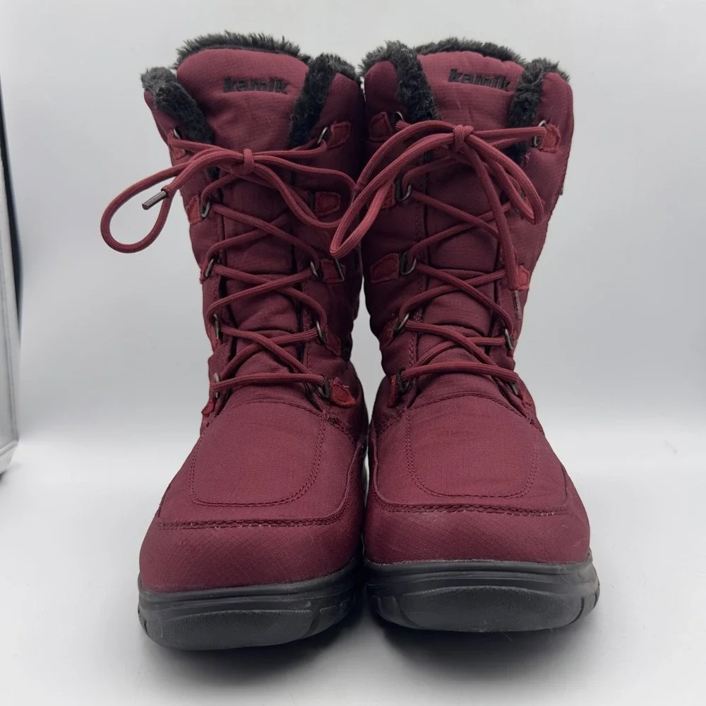 Kamik Brooklyn Womens 11 Winter Snow Boots Burgundy Waterproof DriDefense Tech